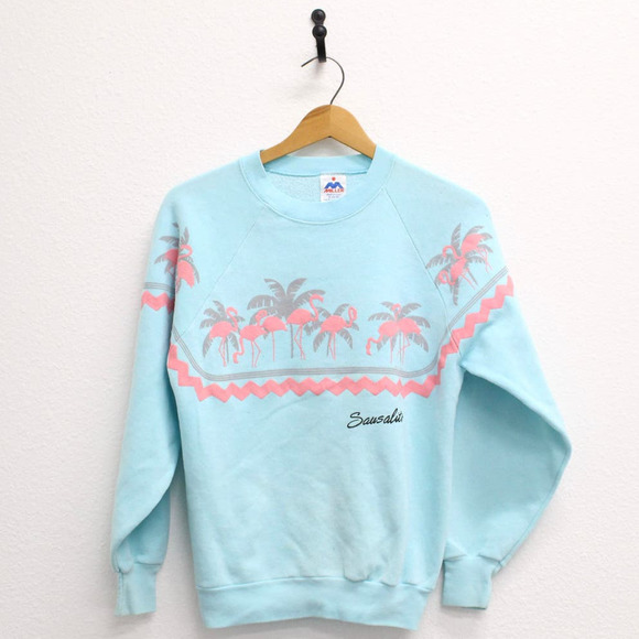 Vintage Other - Vintage Sausalito California Flamingo Sweatshirt Medium